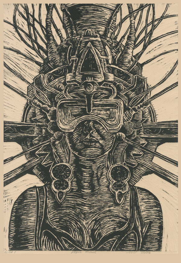 #illustration fantasy ink Scifi scifiart stamp traditional traditionalprints woodcut woodcuts