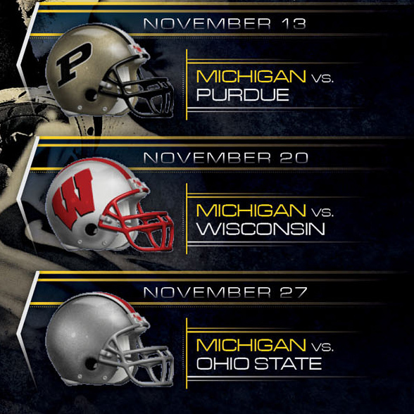 poster sports athletics schedule Michigan wolverines football