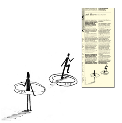 humorous column cartoon pencil abstract idea concept black and white psychology q and a newspaper editorial simple line
