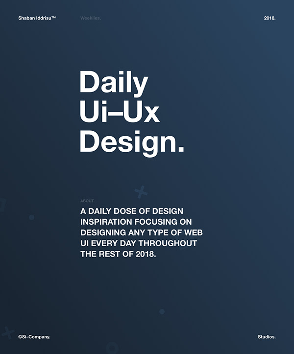 Si™ Daily Ui Design | Week 008 Collection