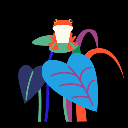 eden Adam Eve colorful jungle Plant foliage neon vivid animal flower