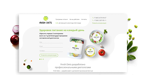 Diets Food  Health Responsive web design natural