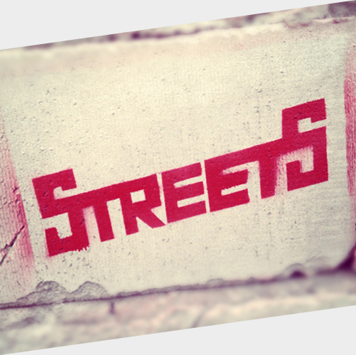 street sport logo  typography presentation 3D red