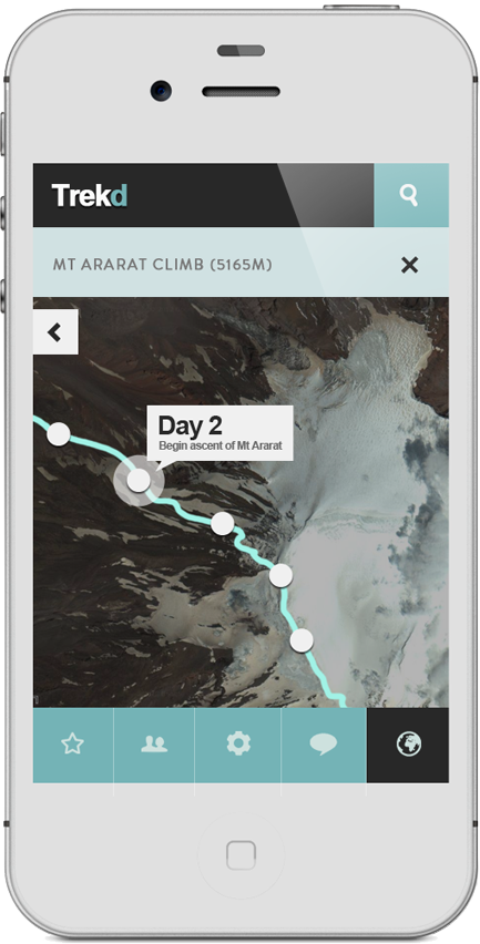 app mobile iphone application blue black White sport mountain trekking Web design Webdesign phone
