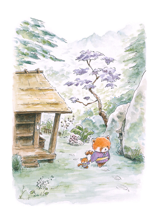 Character design  Drawing  FOX ILLUSTRATION  japan kitsune painting   TRADITIONAL ART watercolor watercolors