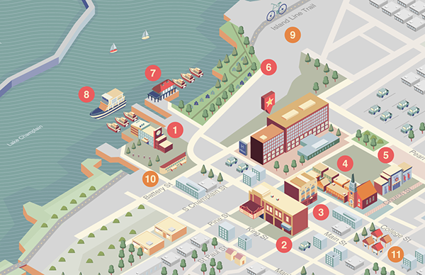 Hilton hotel map map design Isometric Mapping illustrated map flat vector design infographic