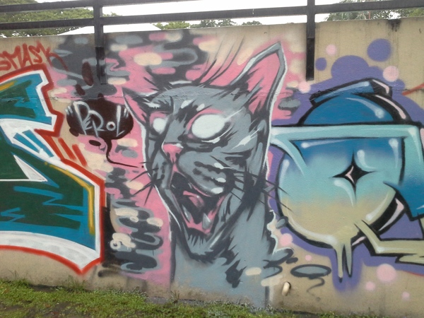 monster Character streetart wall perol