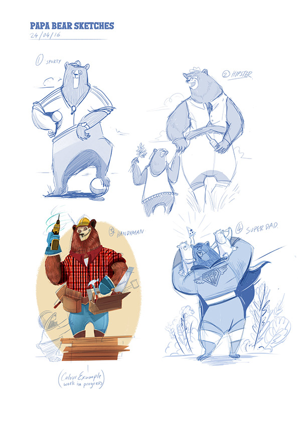 Father Bear Illustrations