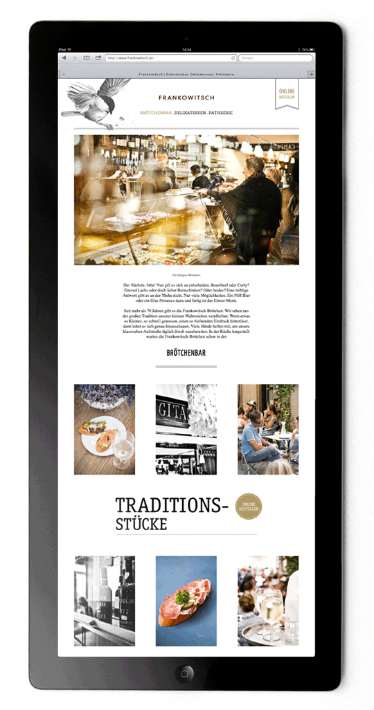 digital branding  website frankowitsch graz Culinary bar