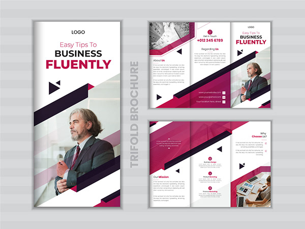 Professional business Trifold brochure design template