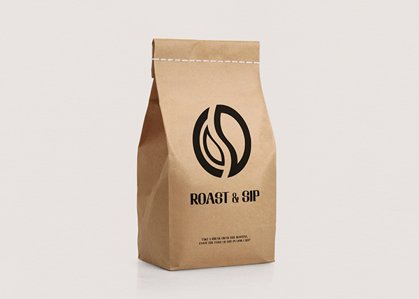 ROAST&SIP | Logo design | cafe packaging