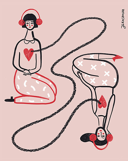 ILLUSTRATION  Editorial Illustration press illustration Boston Globe Drawing  tapes friendship