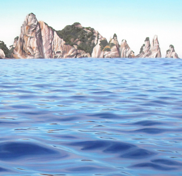 water Oil Painting alderman islands sea scape Landscape New Zealand coromandel
