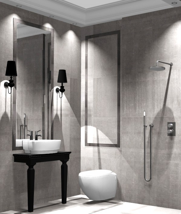 bathrom newyork glamour elegant tiles MaciejZien