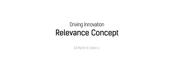 Concept for CG society challenge - Driving Innovation