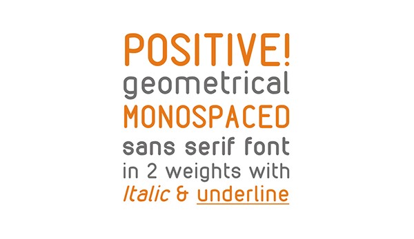 rounded Geometrical font simple monospaced