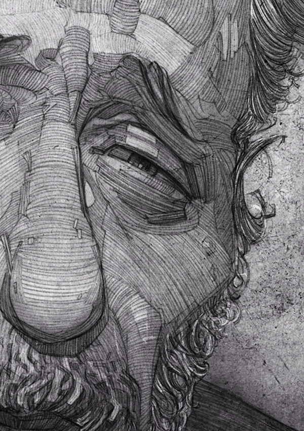Charles Bukowski illustration portrait