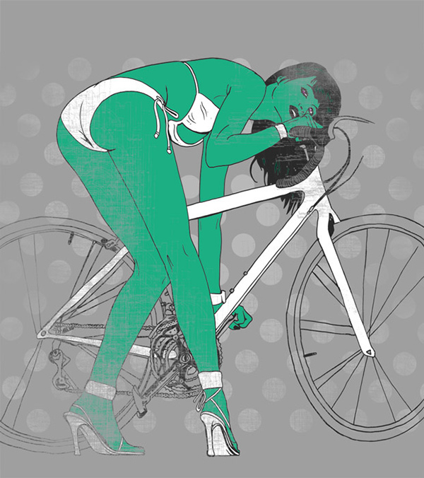 graphic design "cristian mantovani" illustration digital creative bicycle bike vector image visual zedo girl
