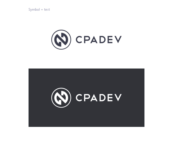 cpa CPAdev infinity blue type 5 goods logo lettering development symbol Seawave visitcards SKY