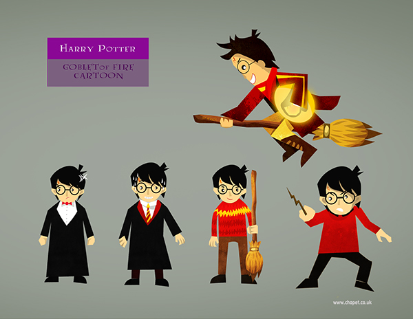 Harry Potter cartoon's characters on Behance