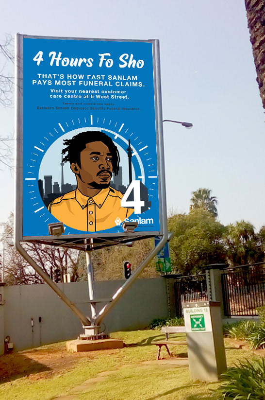 Advertising  billboard campaign design digital illustration graphic design  ILLUSTRATION  Mural OOH south africa