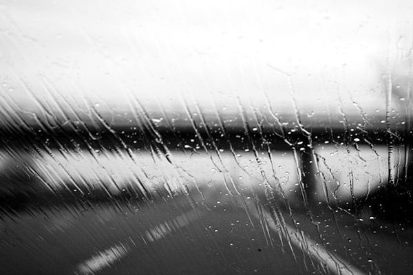 rain introspection filtering glass reflections Landscape Nature black and white