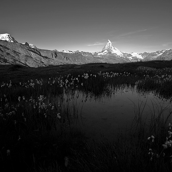 light black and white mountains Matterhorn Switzerland