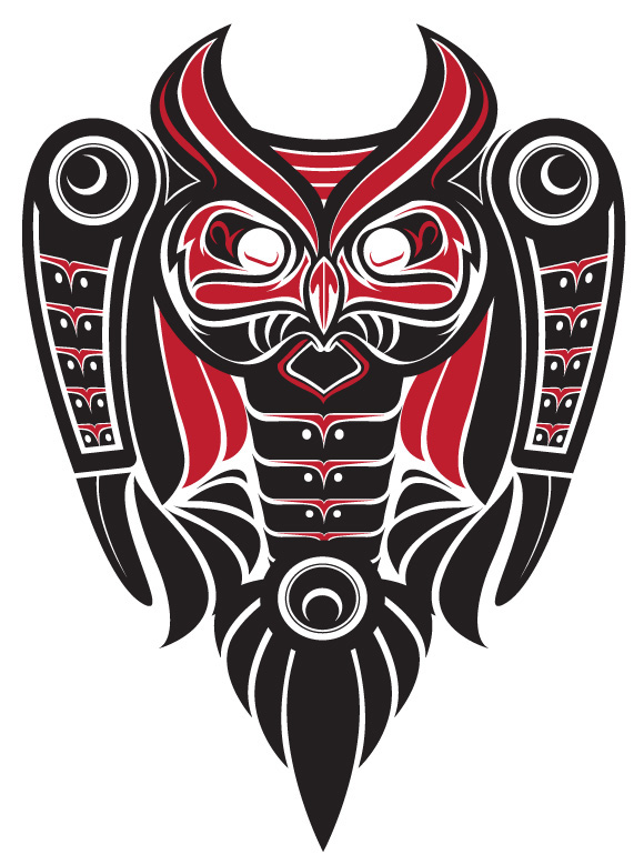 haida owl skull snake wolf vector hydro74 Native american culture