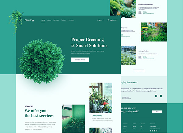 Gardening & Landscaping Website landing page