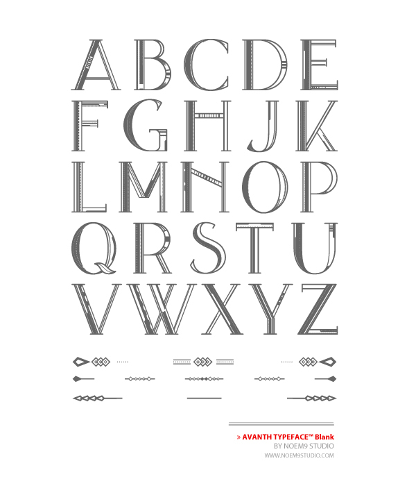 Avanth Typeface Noem9 Display magazine spain titles personal font poster TDC