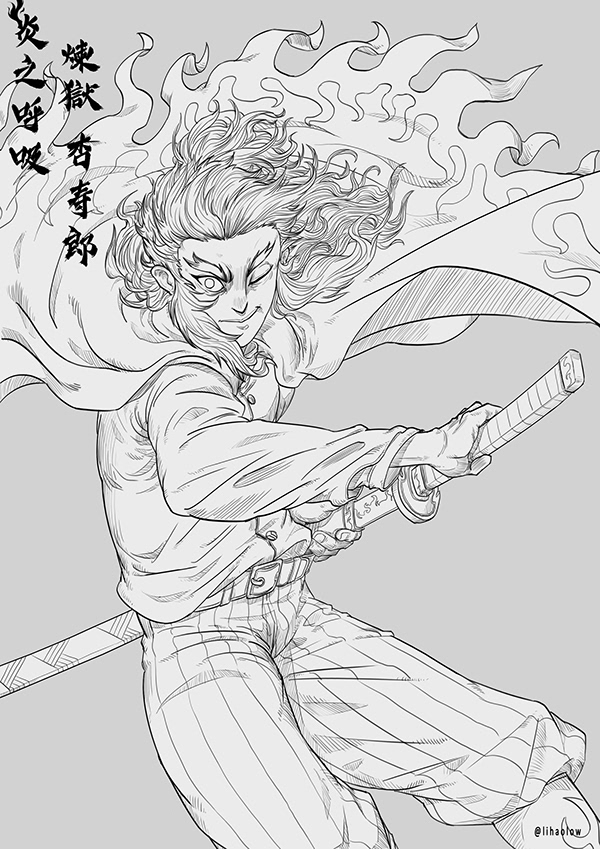 Drawing RENGOKU  TANJIRO [Kimetsu no Yaiba] 