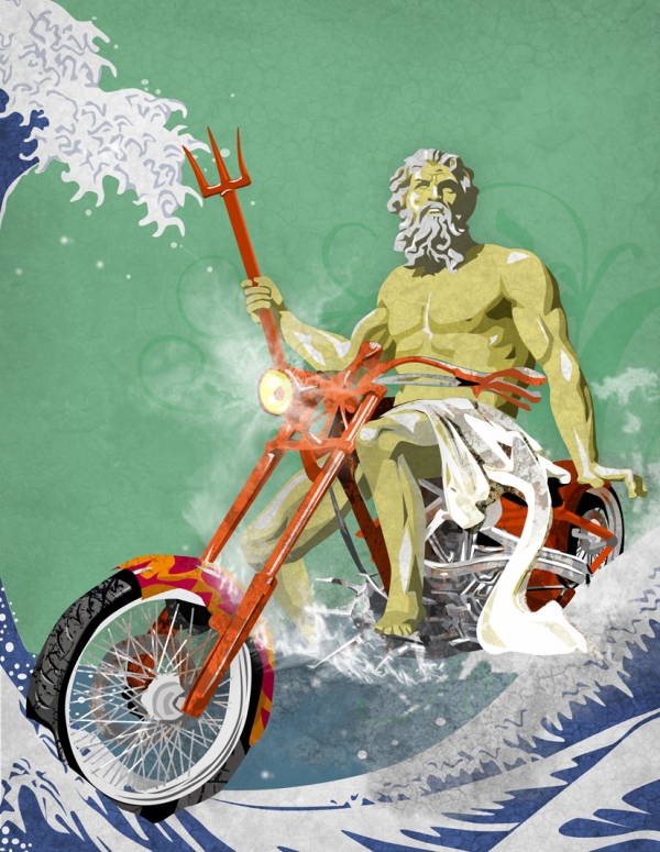 gods mythology motorcycle Bike Ganesh India egypt anubis greek poseidon