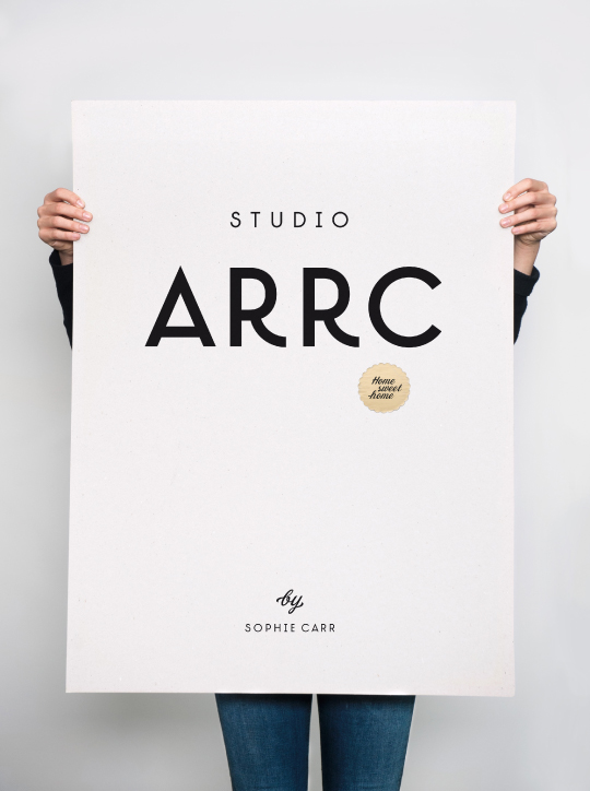 letterpress Logo Design Conception Sophie Carr Studio Arrc Interior