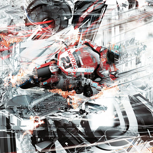 superbike speed Italy Ducati force abstract art power motorbike limited
