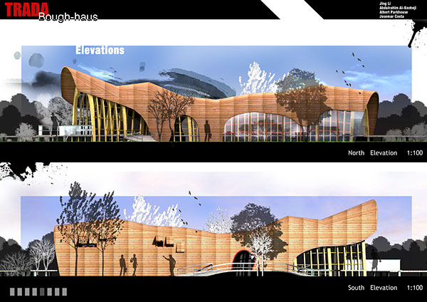 Bough-Haus pavilion TIMBER wood structure frame Newcastle newcastle upon tyne Newcastle University Abdulrahim Alkooheji