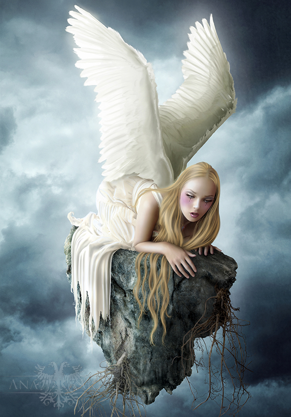 Ana Cruz Arts Magical creatures fairy angel mermaid photomanipulation mixed media digital painting