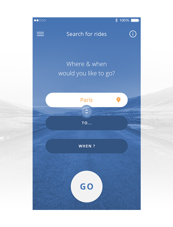 app application iphone ios mobile Carpooling drive car social ride