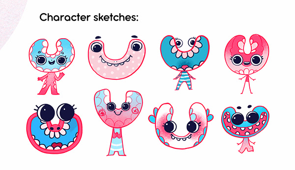 CHARACTER for the packaging of a children’s toothbrush.
