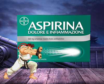 Aspirin aspirina Street Fighter Ryu pain joke