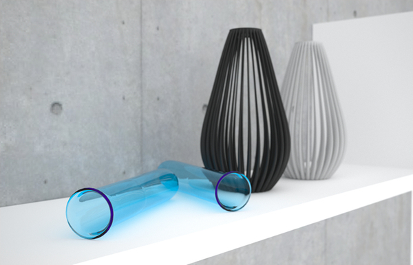 Vase 3d printed glass furniture product