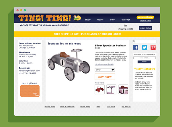 e-commerce toy store Website
