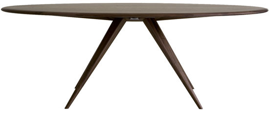 oval  Walnut  Wood  table