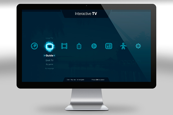interactive tv UI UIX web application Pay TV