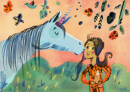 unicorns kisses ILLUSTRATION  kidlitartist Children's Books whimsical Illustrator