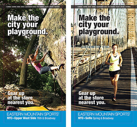 Eastern Mountain Sports rock climbing running City your playground