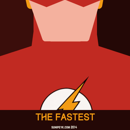 heroes comics flat icons poster