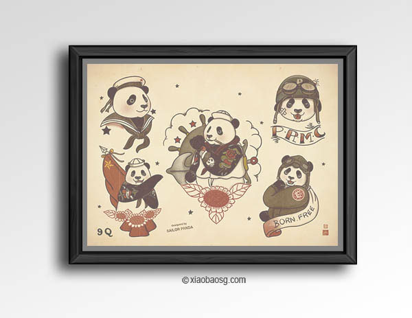 Panda  Propaganda vintage revolution xiaobaosg OBEY Lenin Leninism pandaism pansanity