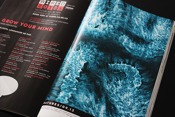 type Wired flow water ink magazine UK