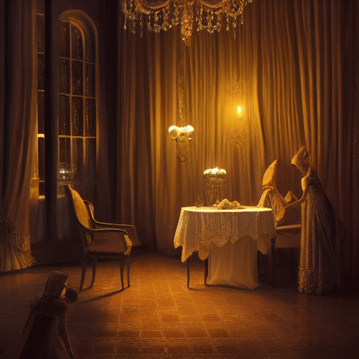 ia ia générative digital painting 8k fantôme chateau Manoir