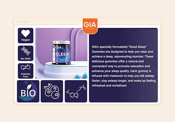 GIA Vitamins Product Packaging and Branding